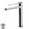 Grifo De Lavabo Alto Nine Cromo Con Desagüe Semiautomático – 4624500 – Galindo