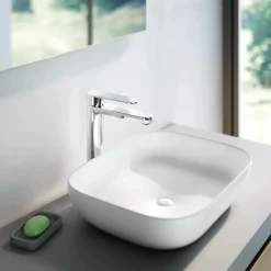 Grifo De Lavabo Alto Nine Cromo Con Desagüe Semiautomático – 4624500 – Galindo