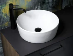 Grifo De Lavabo Alto Trama Cromo Negro Cepillado – 4975536 – Galindo – LuxCover