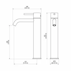 Grifo De Lavabo Alto Trama Oro Cepillado – 4975529 – Galindo – LuxCover