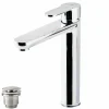 Grifo De Lavabo Alto Zip Plus 2.0 Cromo Con Desagüe Semiautomático – 2154500 – Galindo