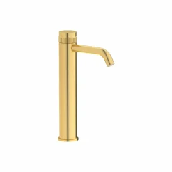 Grifo De Lavabo Alto Zoom Oro Cepillado – 4985529 – Galindo – LuxCover