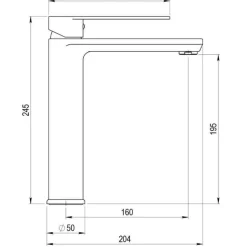 Grifo De Lavabo Caño Alto Con Desagüe – Nine – 4634500 – Galindo