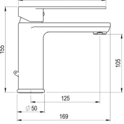 Grifo De Lavabo Caño Bajo Con Desagüe – Nine – 4634000 – Galindo
