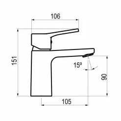 Grifo De Lavabo Cónico Antibacterias – ABT7175000 – Galindo