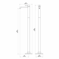 Grifo De Lavabo De Pie Trama Oro Cepillado – 4975229 – Galindo – LuxCover