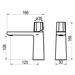 Grifo De Lavabo Esla Con Desagüe Semiautomático – 7924000 – Galindo