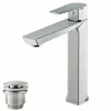Grifo De Lavabo Medio Con Desagüe Semiautomático – Aroha – Galindo – 4604100