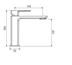 Grifo De Lavabo Monomando Oro Cepillado – Yanet YN301 36 – Kassandra
