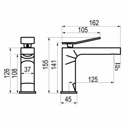 Grifo De Lavabo Monomando – Wave – 7945000 – Galindo
