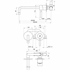 Grifo De Lavabo Mural – Theo Coty – Galindo – 8655600