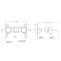 Grifo De Lavabo Mural Marquina – Mármol – Griferías Galindo – 7795716
