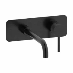 Grifo De Lavabo Mural Trama Cromo Negro Cepillado – 4975636 – Galindo – LuxCover