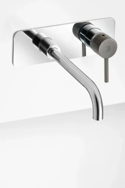 Grifo De Lavabo Mural Trama Níquel – 4975671 – Galindo – LuxCover
