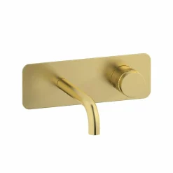 Grifo De Lavabo Mural Zoom Oro Cepillado – 4985629 – Galindo – LuxCover