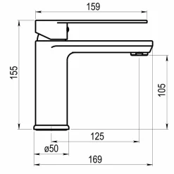 Grifo De Lavabo Negro – Nine – Galindo – 4625016