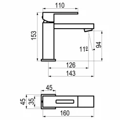 Grifo De Lavabo Negro – Nitro – 5245016 – Galindo