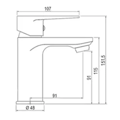 Grifo De Lavabo Negro Monomando – Verdasco – Oxen – 154794