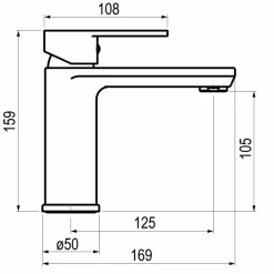 Grifo De Lavabo Zip Plus 2.0 Cromo Con Desagüe Semiautomático – 2154000 – Galindo