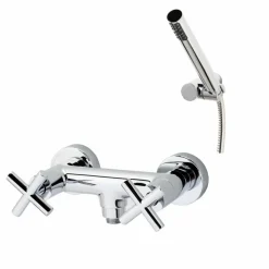 Grifo Ducha Cromo Mate Con Accesorios De Ducha – Matrix – 8243061 – Galindo