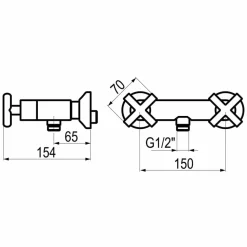 Grifo Ducha Cromo Mate Con Accesorios De Ducha – Matrix – 8243061 – Galindo
