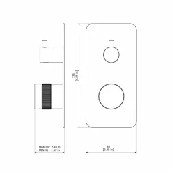 Grifo Ducha Empotrable 3 Vías Zoom Cromo – 4987200 – Galindo