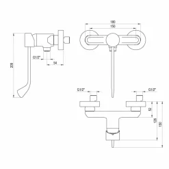 Grifo Ducha Gerontológico Monomando Mezclador Ingo Sin Accesorios De Ducha – 71335PG – PrestoEquip
