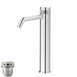 Grifo E Lavabo Alto Zoom Cromo Con Desagüe Semiautomático – 4984500 – Galindo