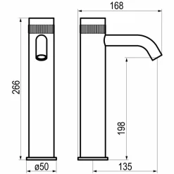 Grifo E Lavabo Alto Zoom Cromo Con Desagüe Semiautomático – 4984500 – Galindo