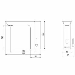 Grifo Electrónico Temporizado Sensor Para Lavabo Mezclador Con Pila – Presto XT ELEC LM – Presto – E0178100