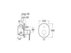 Grifo Empotrable De 1/2″ Para Baño-ducha Con Inversor Automático – Targa – Roca – A5A0660C00