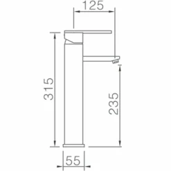 Grifo Lavabo Caño Alto – Roma – Imex – BDR001-3