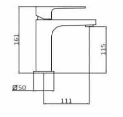 Grifo Lavabo Monomando Con Válvula Clic-clac Quadro Negro Estilo Premium Colección KALA 60512601 – GRB Mixers