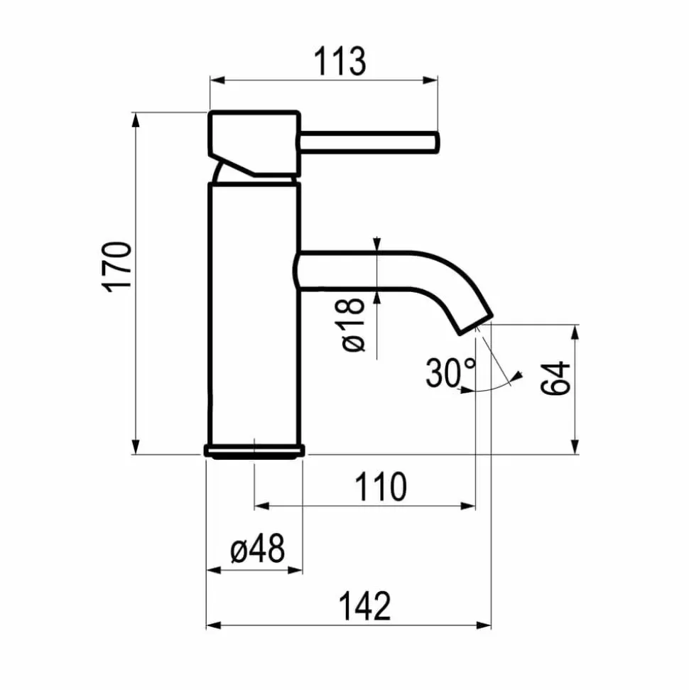 Grifo Lavabo Monomando Theo Dark RAL-6027 – Griferías Galindo – 8635000_RAL6027