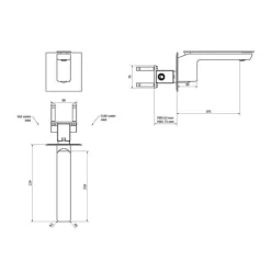Grifo Lavabo Mural – Kissme – 7845600 – Galindo