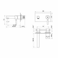 Grifo Lavabo Mural – Theo City – 8645600 – Galindo