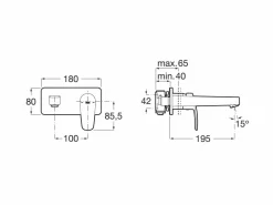 Grifo Mezclador Monomando Empotrable Para Lavabo – Roca – Monodin – A5A3L98C00