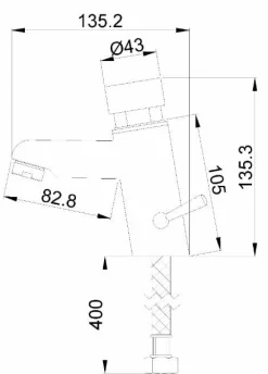 Grifo Mezclador Temporizado Para Lavabo Encimera – 07420M.N – Nofer