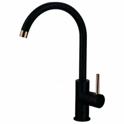 Grifo Monomando Cocina Fregadero Negro Oro Rosa – Zenit – Llavisan – L166054