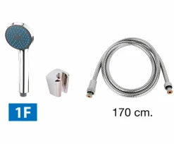 Grifo Monomando De Bañera Salt Cromo Con Equipo (Mango De Ducha, Flexo Y Soporte) – 01SAL402CR – AQG