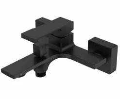 Grifo Monomando De Bañera Bold Negro Con Equipo (Mango De Ducha, Flexo Y Soporte) – 01BOL416NG – AQG