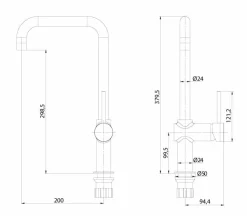 Grifo Monomando De Fregadera Metropol F – 05MEF500CR – AQG