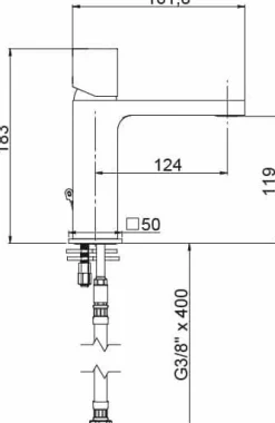 Grifo Monomando De Lavabo 25 QB Cromo – 01QBE100CR – AQG