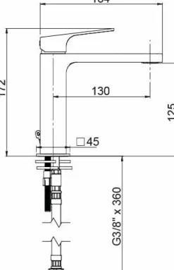 Grifo Monomando De Lavabo 25 Delta Cromo – 01DEL100CR – AQG