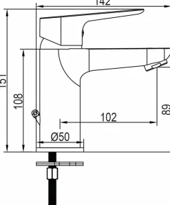Grifo Monomando De Lavabo Lile Cromo – 01LIL100CR – AQG