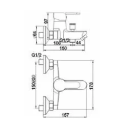 Grifo Monomando De Baño-ducha – Lyon – Aquahome