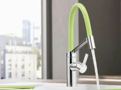 Grifo Monomando De Cocina Con Caño Intercambiable De Colores Viu-S – Blanco