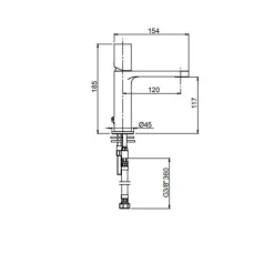 Grifo Monomando De Lavabo Acabado Negro Mate – Tube – AQG