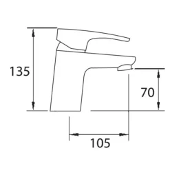 Grifo Monomando De Lavabo Cromo – 3554510300 – Milos – Stillö