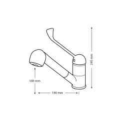 Grifo Monomando De Lavabo Con Maneta Gerontológica – PrestoEquip – PrestoDisc 640 – 80640